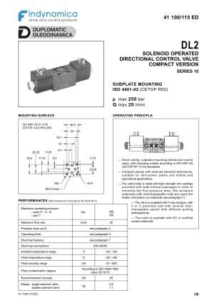 Cetop 2 NG4 directional valves