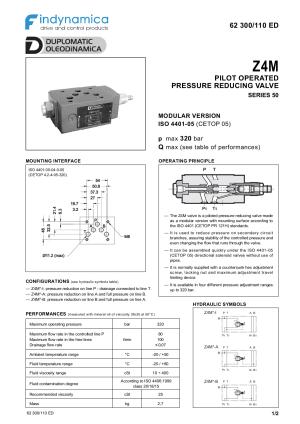 Cetop 5 - NG10 pressure reducing valves