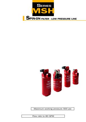 Spin-on filters serie MSH - (500 PSI)